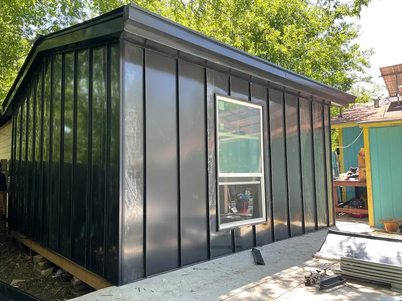 Black standing seam metal wall panels for Metal Roof Installation in Eagle